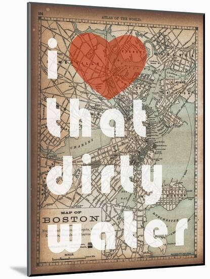 That Dirty Water - 1890, Boston, Massachusetts Map-null-Mounted Giclee Print
