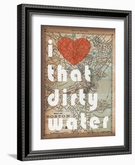 That Dirty Water - 1890, Boston, Massachusetts Map-null-Framed Giclee Print