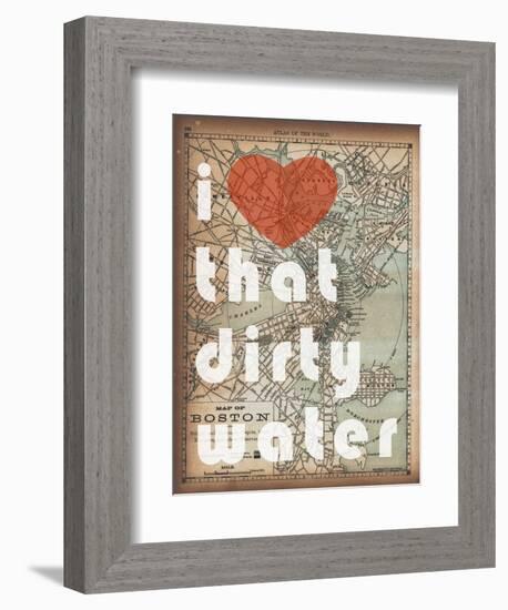 That Dirty Water - 1890, Boston, Massachusetts Map-null-Framed Giclee Print