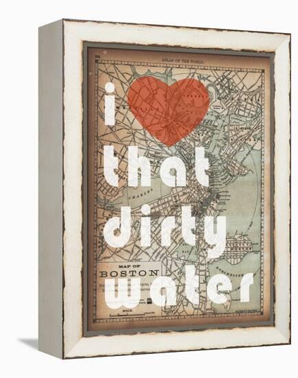 That Dirty Water - 1890, Boston, Massachusetts Map-null-Framed Premier Image Canvas