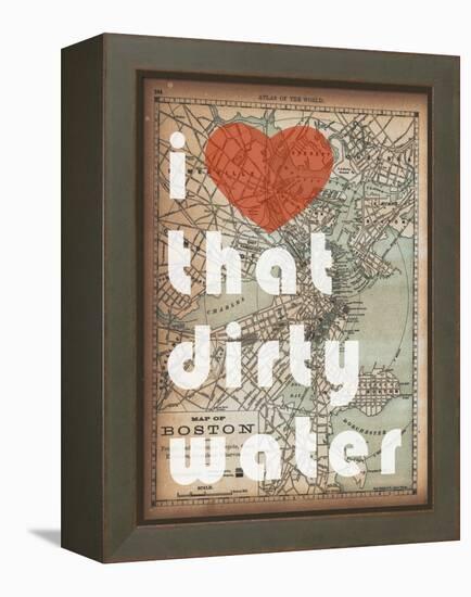 That Dirty Water - 1890, Boston, Massachusetts Map-null-Framed Premier Image Canvas