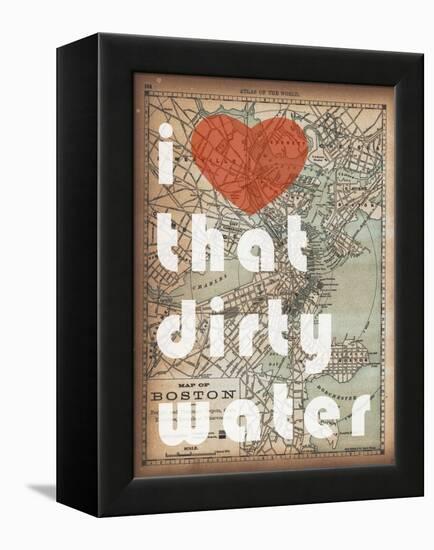 That Dirty Water - 1890, Boston, Massachusetts Map-null-Framed Premier Image Canvas