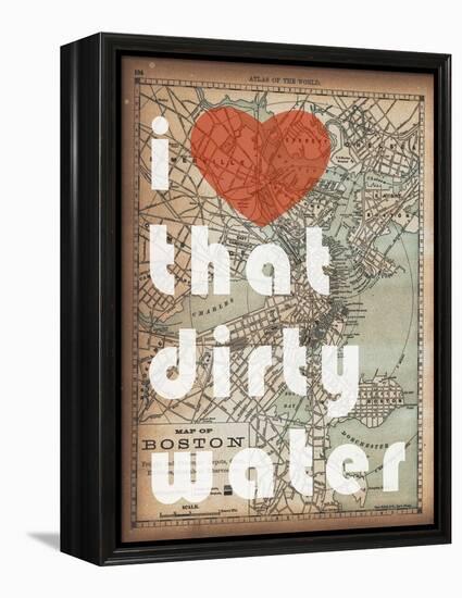 That Dirty Water - 1890, Boston, Massachusetts Map-null-Framed Premier Image Canvas