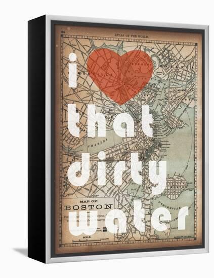 That Dirty Water - 1890, Boston, Massachusetts Map-null-Framed Premier Image Canvas