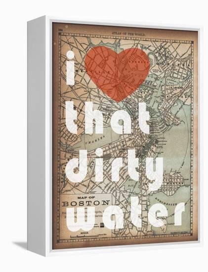 That Dirty Water - 1890, Boston, Massachusetts Map-null-Framed Premier Image Canvas