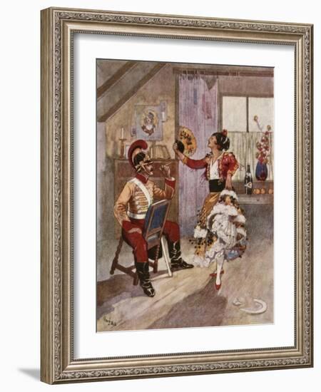 "That Girl Was Lively Company, I Can Tell You!"-René Bull-Framed Giclee Print