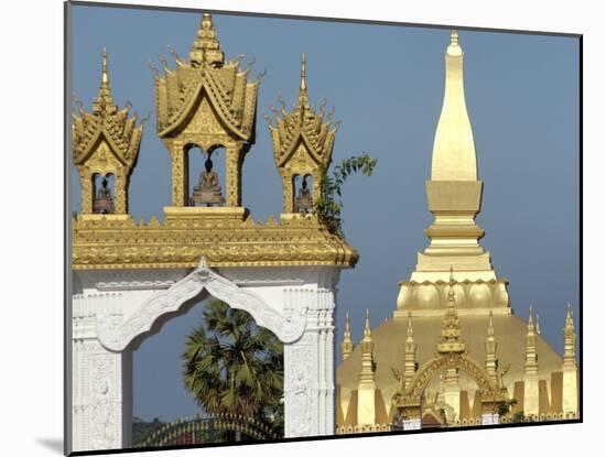 That Luang Stupa, Largest in Laos, Built 1566 by King Setthathirat, Vientiane, Laos, Southeast Asia-De Mann Jean-Pierre-Mounted Photographic Print