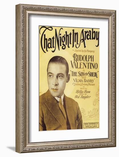 That Night in Araby, Rudolph Valentino-null-Framed Premium Giclee Print