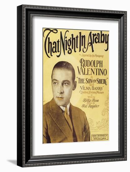 That Night in Araby, Rudolph Valentino-null-Framed Premium Giclee Print