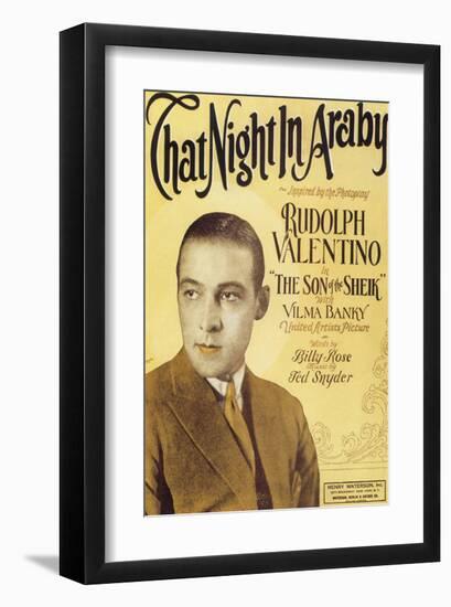 That Night in Araby, Rudolph Valentino-null-Framed Premium Giclee Print