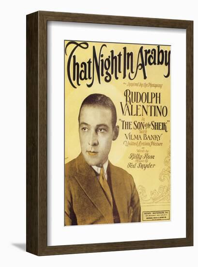 That Night in Araby, Rudolph Valentino-null-Framed Premium Giclee Print