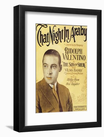 That Night in Araby, Rudolph Valentino-null-Framed Art Print