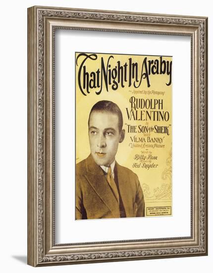 That Night in Araby, Rudolph Valentino-null-Framed Art Print