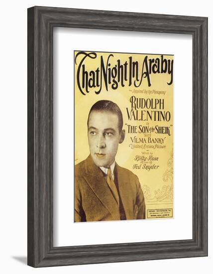 That Night in Araby, Rudolph Valentino-null-Framed Art Print