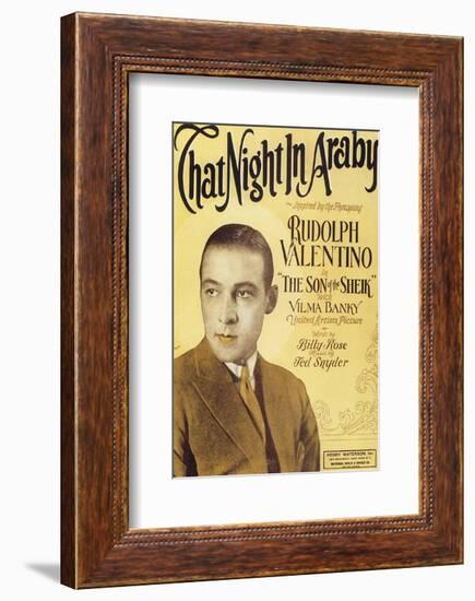 That Night in Araby, Rudolph Valentino-null-Framed Art Print