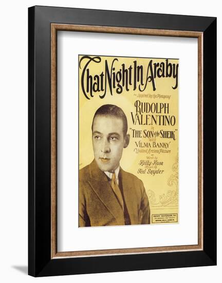 That Night in Araby, Rudolph Valentino-null-Framed Art Print