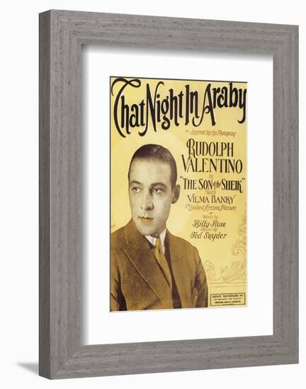 That Night in Araby, Rudolph Valentino-null-Framed Art Print