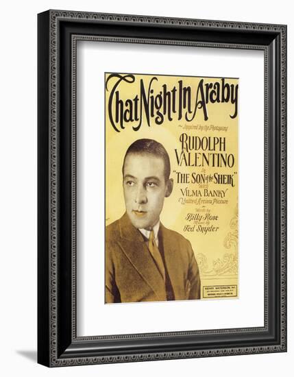 That Night in Araby, Rudolph Valentino-null-Framed Art Print