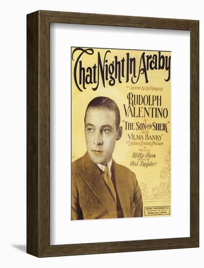 That Night in Araby, Rudolph Valentino-null-Framed Art Print