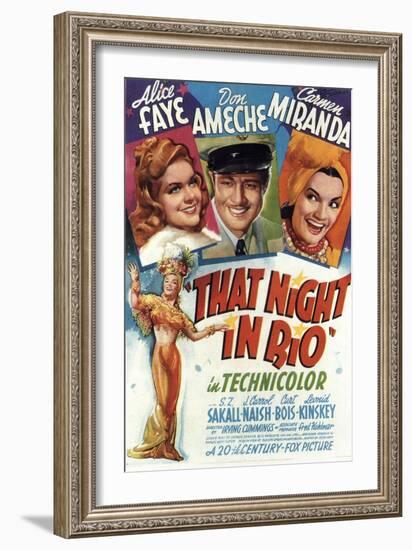 That Night In Rio, Alice Faye, Don Ameche, Carmen Miranda, 1941-null-Framed Art Print