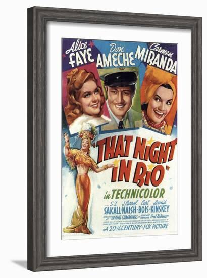 That Night In Rio, Alice Faye, Don Ameche, Carmen Miranda, 1941-null-Framed Art Print