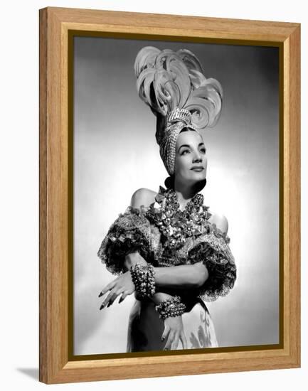 That Night in Rio, Carmen Miranda, 1941-null-Framed Stretched Canvas