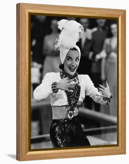 That Night In Rio, Carmen Miranda, 1941-null-Framed Stretched Canvas