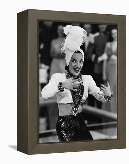 That Night In Rio, Carmen Miranda, 1941-null-Framed Stretched Canvas