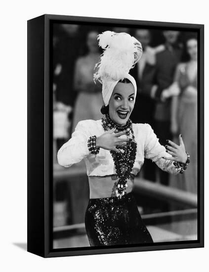 That Night In Rio, Carmen Miranda, 1941-null-Framed Stretched Canvas