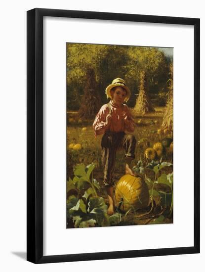 That's Me Pumpkin, 1879-John George Brown-Framed Giclee Print