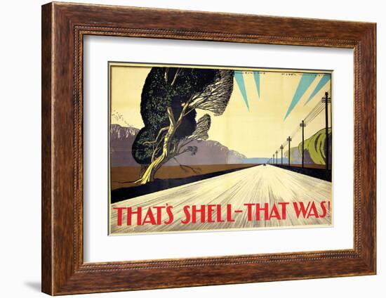 That's Shell - That Was! Road-null-Framed Art Print