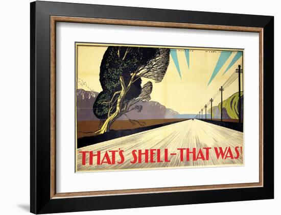 That's Shell - That Was! Road-null-Framed Art Print