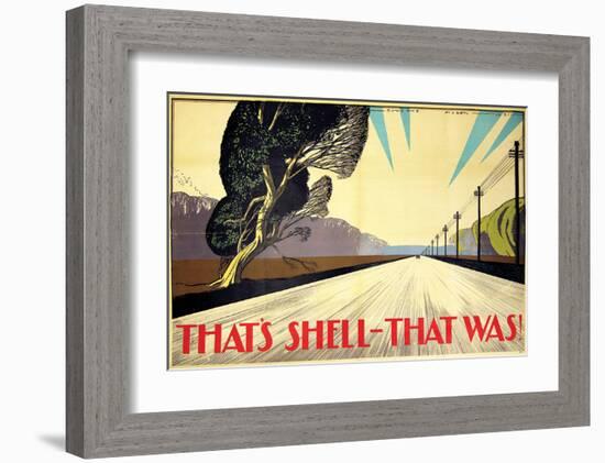 That's Shell - That Was! Road-null-Framed Art Print