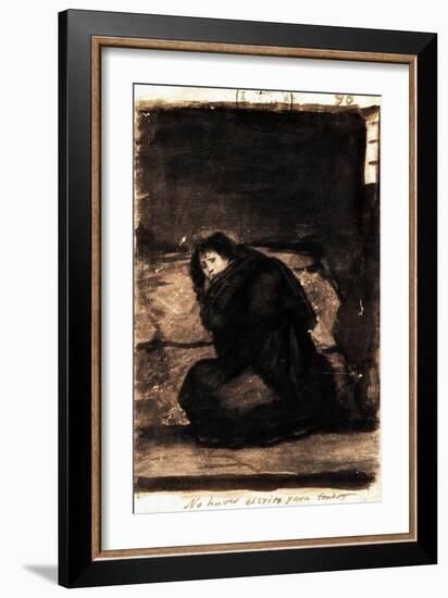 That’S What You Get for Writing for Idiots, 1814-23 (Wash, Brush, Bistre, Grey-Brown Ink, Iron Gall-Francisco Jose de Goya y Lucientes-Framed Giclee Print