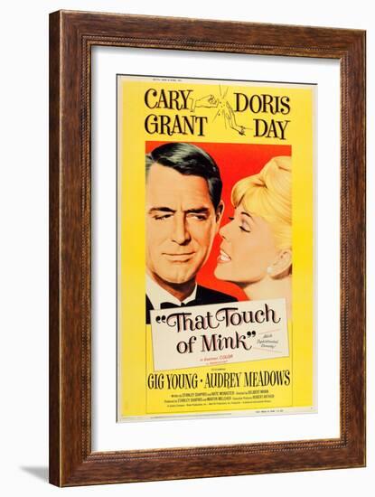 That Touch of Mink, Cary Grant, Doris Day, US poster art, 1962-null-Framed Art Print