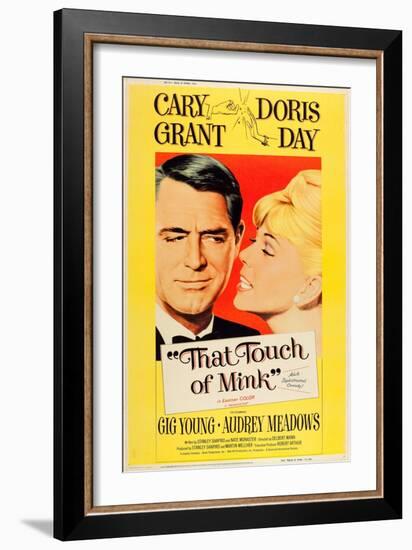 That Touch of Mink, Cary Grant, Doris Day, US poster art, 1962-null-Framed Art Print