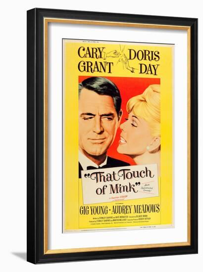 That Touch of Mink, Cary Grant, Doris Day, US poster art, 1962-null-Framed Art Print