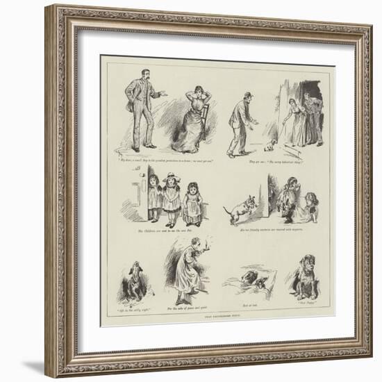 That Troublesome Puppy-null-Framed Giclee Print