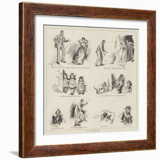 That Troublesome Puppy-null-Framed Giclee Print