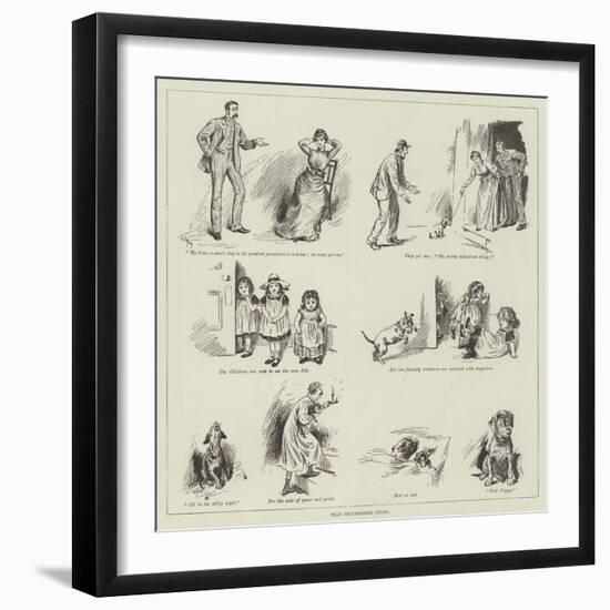 That Troublesome Puppy-null-Framed Giclee Print