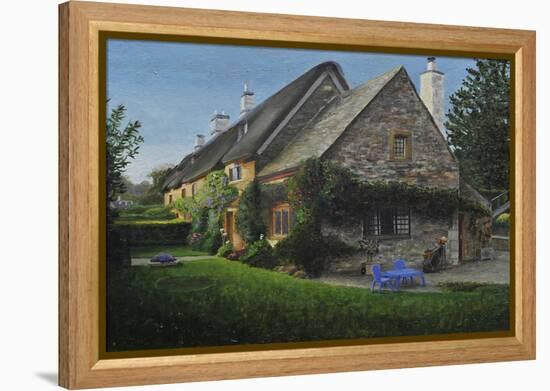 Thatched Cottage, Great Tew, 2014-Trevor Neal-Framed Premier Image Canvas