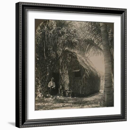 'Thatched Cottage in Cocoanut Grove, Florida, U.S.A.', c1900-Unknown-Framed Photographic Print