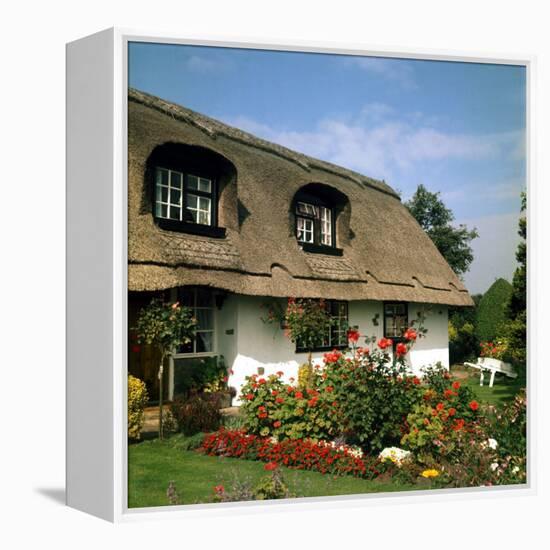 Thatched Cottage Near Burscough in Lancashire, Northern England 1972-null-Framed Premier Image Canvas