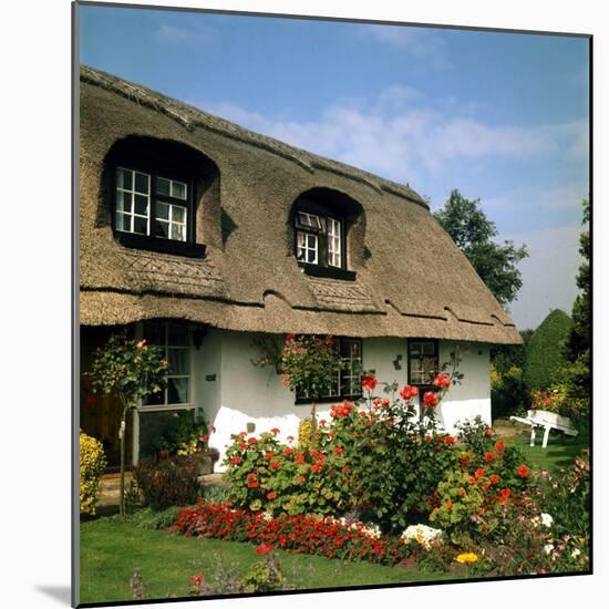 Thatched Cottage Near Burscough in Lancashire, Northern England 1972-null-Mounted Photographic Print