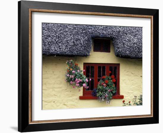 Thatched Cottage with Red Window, Adare, Limerick, Ireland-Marilyn Parver-Framed Photographic Print