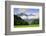 Thatched cottages and rice paddy fields with misty mountains behind, Mai Chau, Vietnam, Indochina,-Alex Robinson-Framed Photographic Print