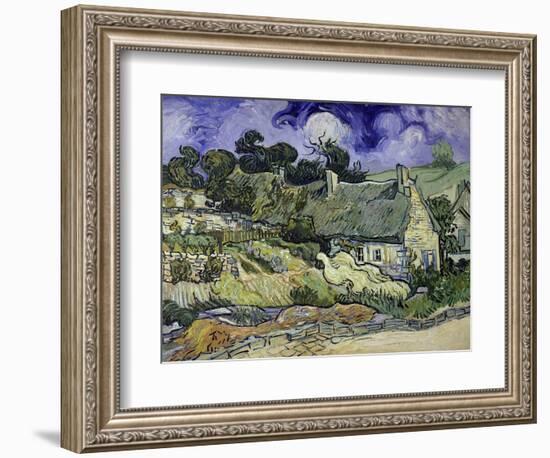 Thatched Cottages at Cordeville, Auvers-Sur-Oise, 1890-Vincent van Gogh-Framed Art Print