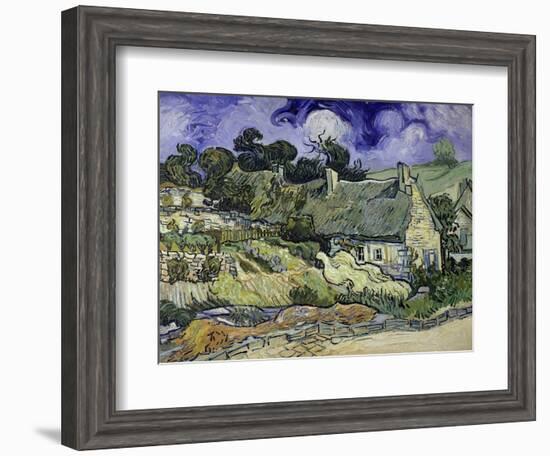 Thatched Cottages at Cordeville, Auvers-Sur-Oise, 1890-Vincent van Gogh-Framed Art Print