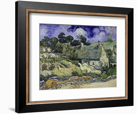 Thatched Cottages at Cordeville, Auvers-Sur-Oise, 1890-Vincent van Gogh-Framed Art Print