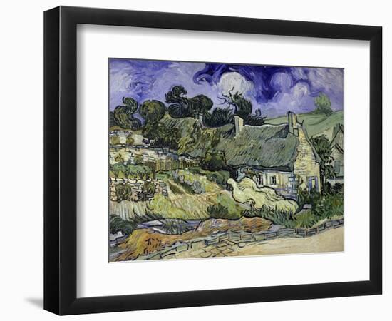 Thatched Cottages at Cordeville, Auvers-Sur-Oise, 1890-Vincent van Gogh-Framed Art Print